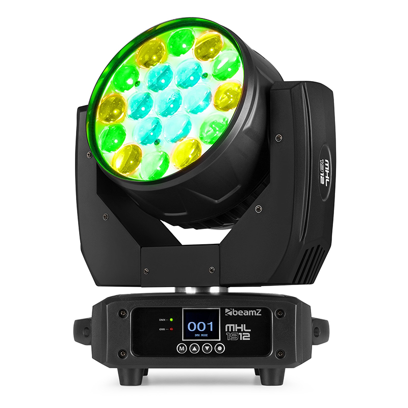 BEAMZ MHL1912 LED MOVING HEAD WASH 19x 12W RGBW