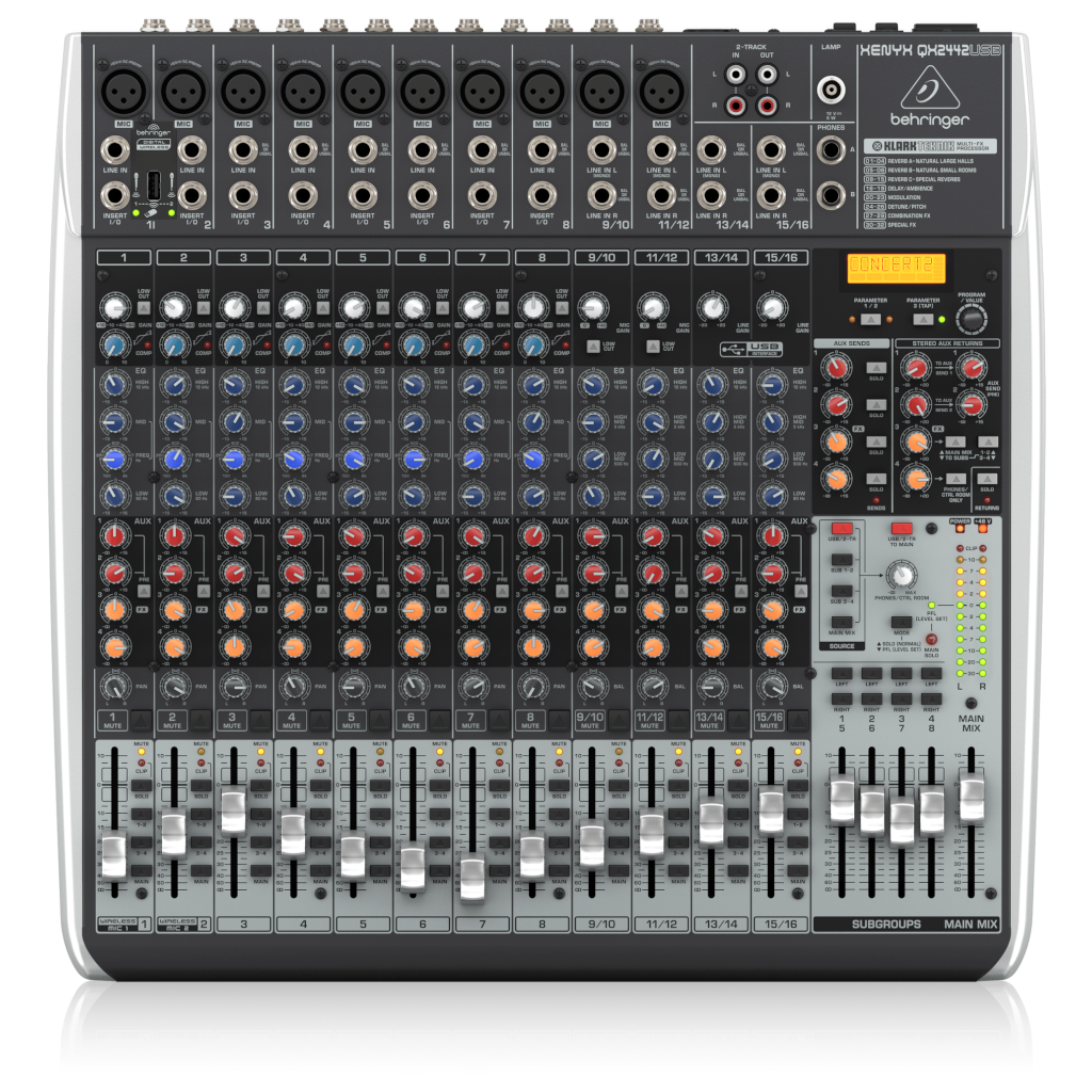 BEHRINGER MIXER QX2442 USB ANALOG MIXER
