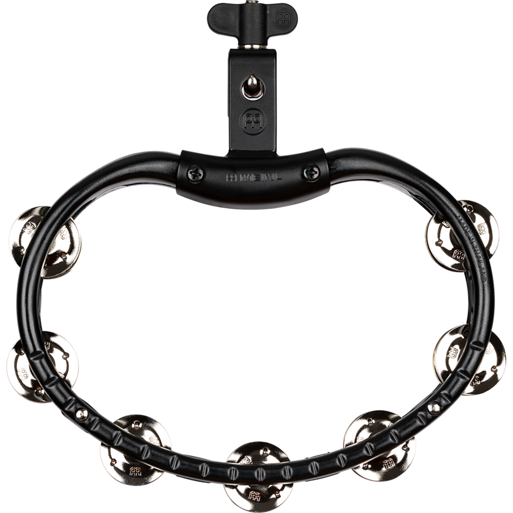 MEINL Percussion Mountable Tambourine Steel Jingles - Black
