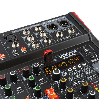 VONYX – VM-KG08 8CH MUSIC MIXER BT/MP3/USB/DSP RECORD