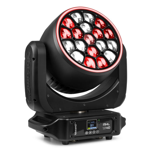 BEAMZPRO MHL1940 LED MOVING HEAD BEE EYE ZOOM 19x 40W RGBW