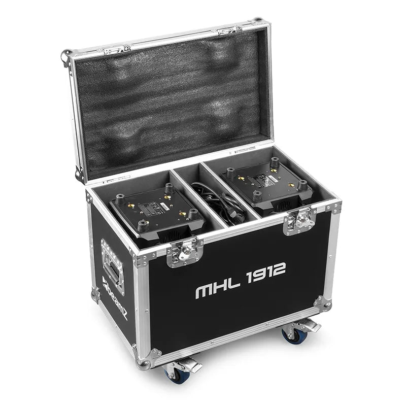 BEAMZ MHL1912 LED MOVING HEAD WASH 19x 12W RGBW [2 IN A FLIGHTCASE]