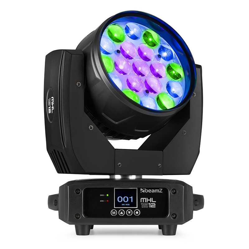 BEAMZ MHL1912 LED MOVING HEAD WASH 19x 12W RGBW