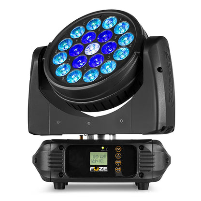 BEAMZ FUZE1910 LED MOVING HEAD WASH WITH RING CONTROL 19x 10W RGBW
