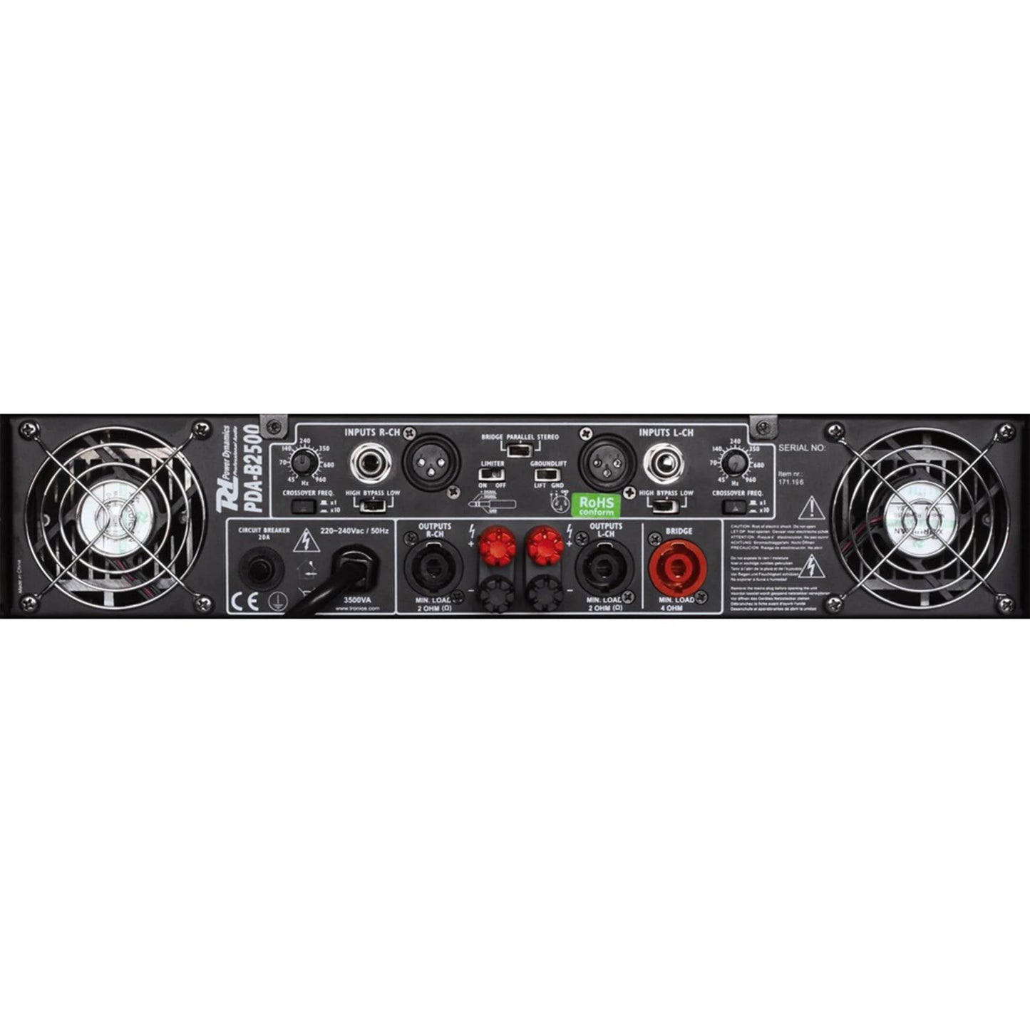 Power Dynamics – PDA-B2500 PRO AMPLIFIER