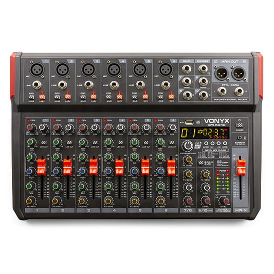 VONYX – VM-KG10 10CH MUSIC MIXER BT/MP3/USB/DSP RECORD