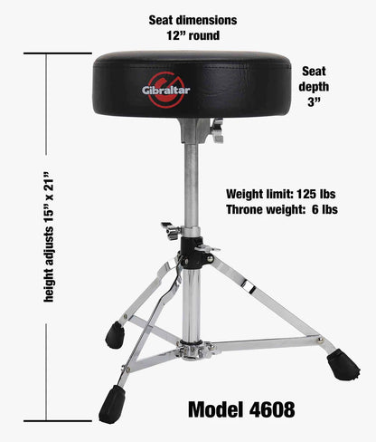 GIBRALTOR ROUND SEAT DRUM THRONE (REG4608)