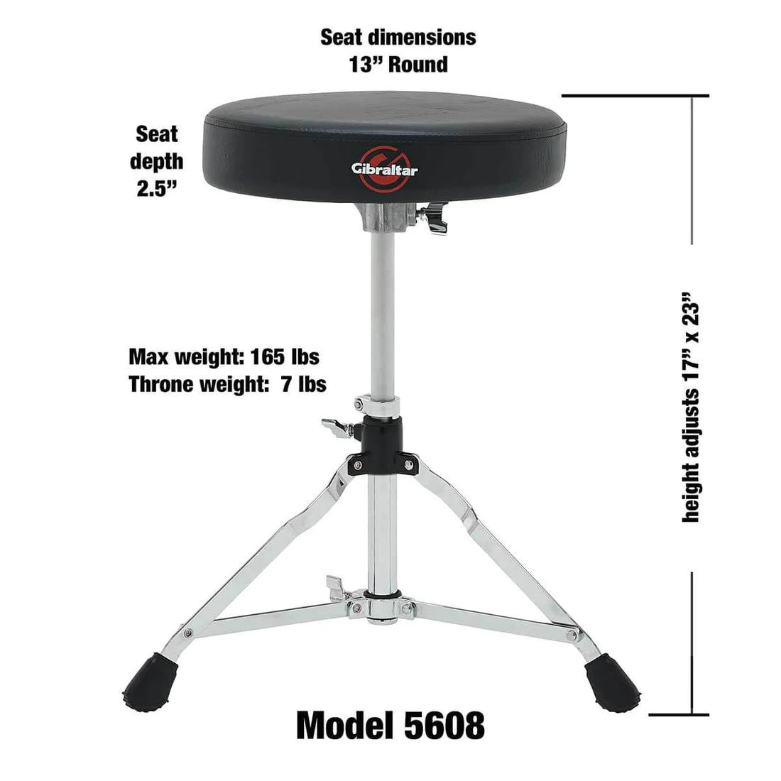 GIBRALTOR DRUM THRONE ROUND SEAT (REG5608)