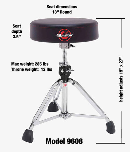GIBRALTOR 9600 SERIES ROUND DRUM THRONE (REG9608)