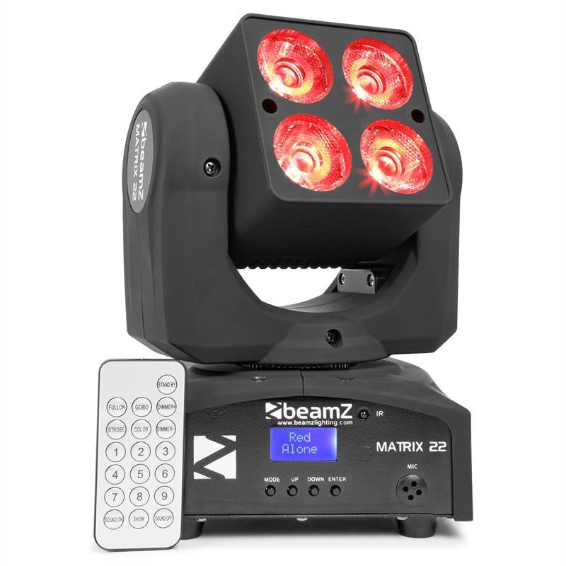 MATRIX22 LED MOVING HEAD 4x 10w RGBW LEDS DMX