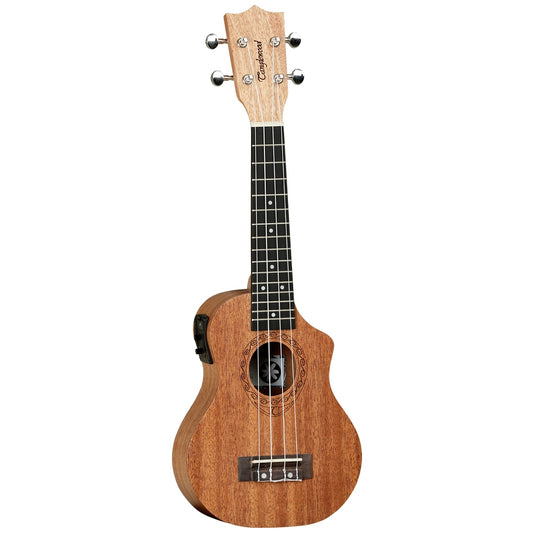 Tanglewood TWT1CE Tiare Ukulele Soprano Cutaway All Mahogany w/ Case