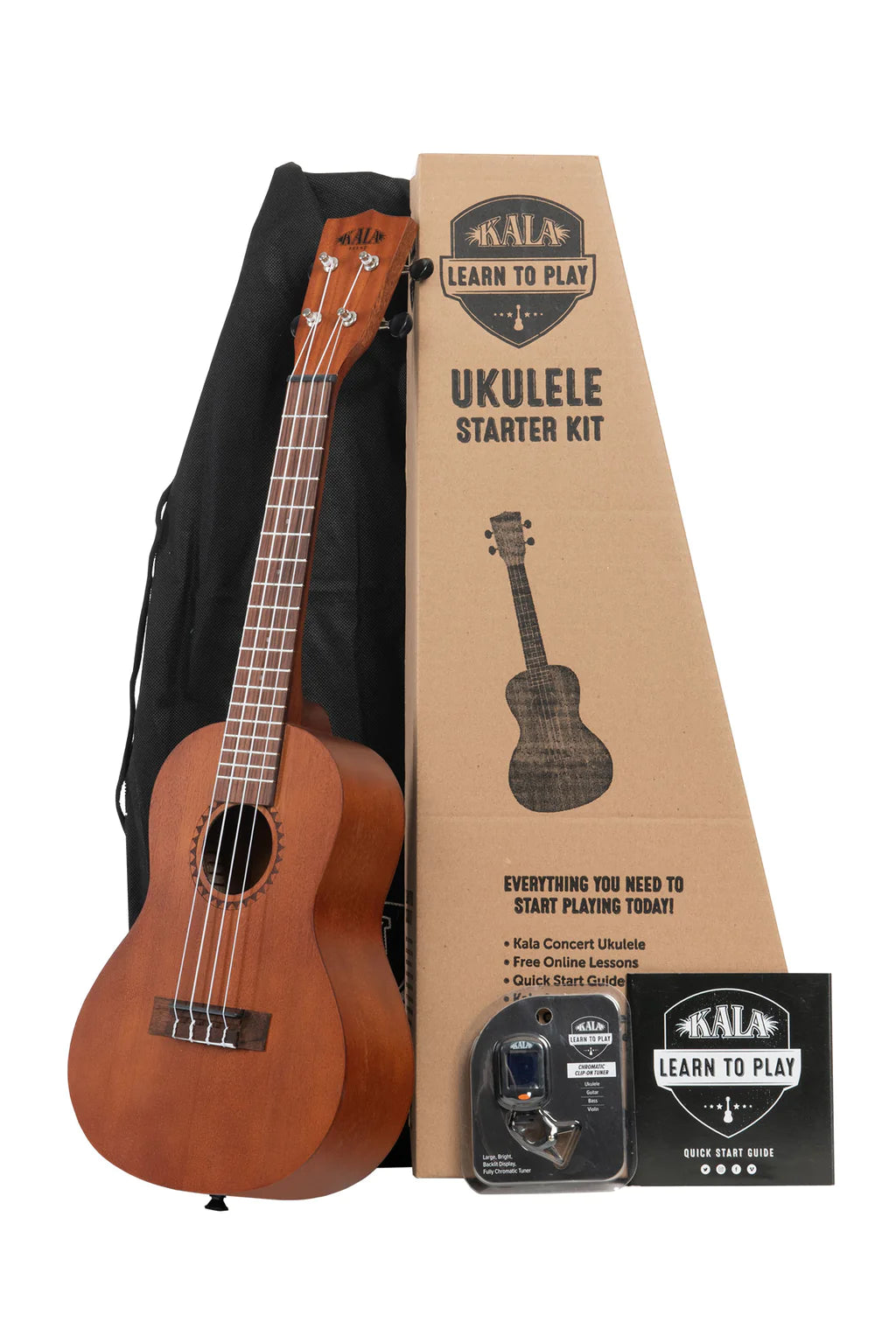 Kala KALALTPC Learn To Play Mahogany Concert Ukulele Starter Kit