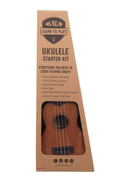 Kala KALALTPS Learn To Play Mahogany Soprano Ukulele Starter Kit