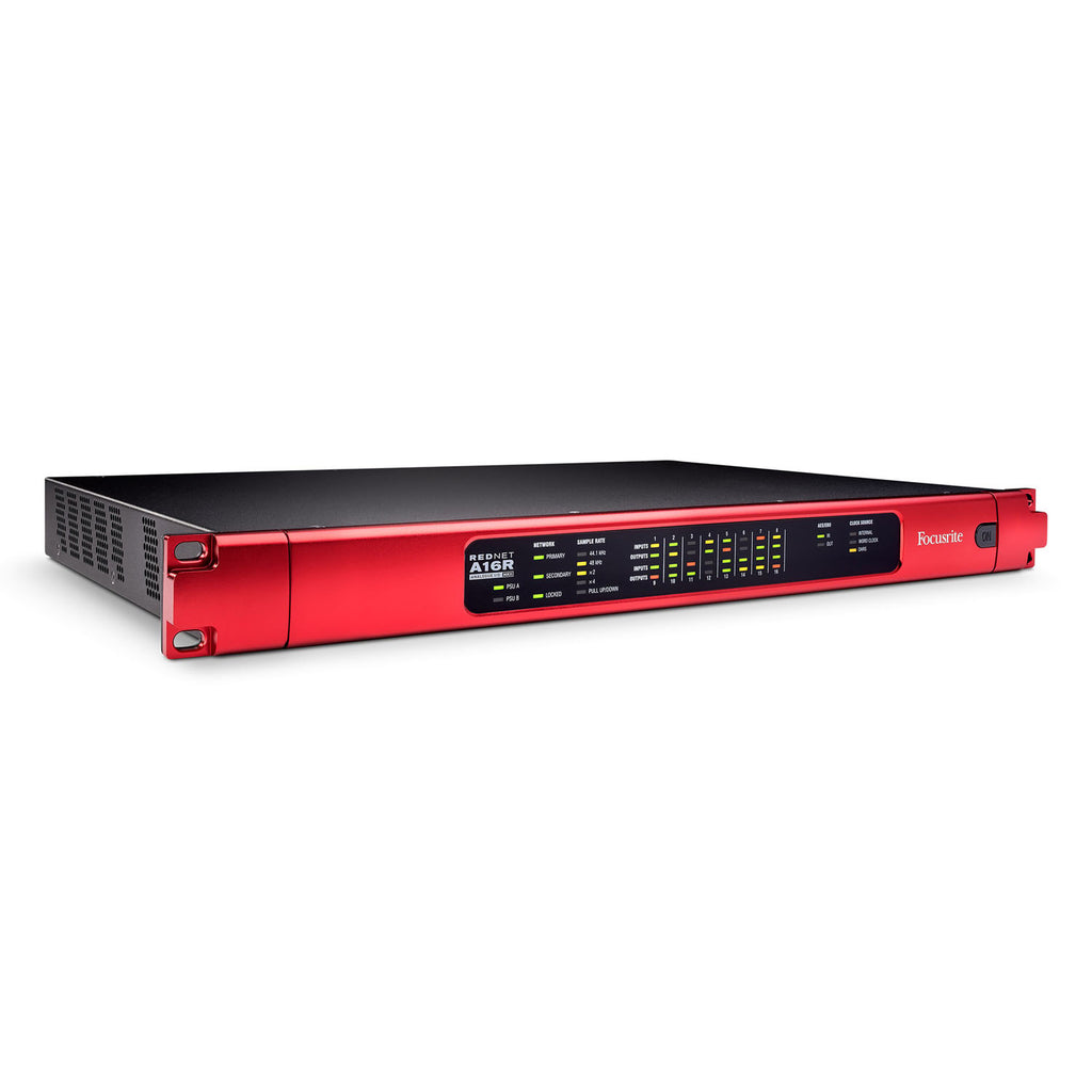 FOCUSRITE Pro RedNet A16R MkII 16 Channel 24/192 Analogue Dante I/O Interface with Level Control, Redundant Network & Power