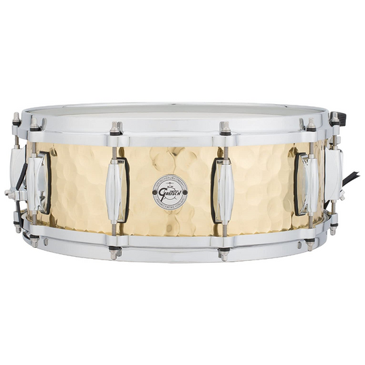 GRETSCH DRUMS Hammered Brass 14x5 Snare Drum