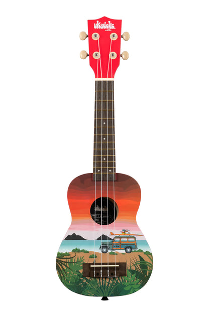 Kala UKSURFARI Ukadelic Soprano Wood Ukulele - Surfari