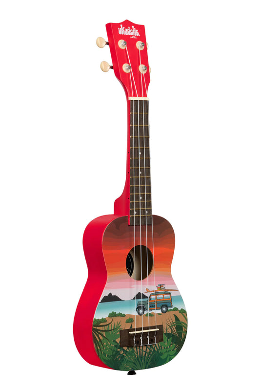 Kala UKSURFARI Ukadelic Soprano Wood Ukulele - Surfari