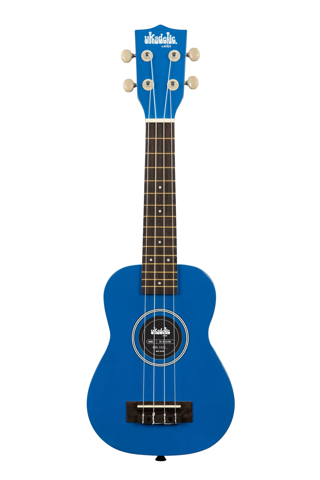 Kala UKBLUEINK Ukadelic Soprano Wood Ukulele - Dark Blue