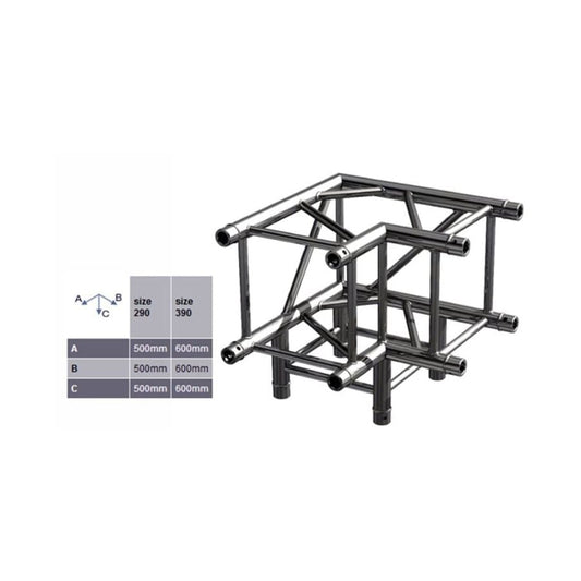 ALUSTAGE W.AL34C30 QUAD 290 3 WAY 90 DEG CORNER