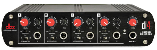 DBX DI4 ACTIVE 4-CHANNEL DIRECT BOX WITH LINE MIXER