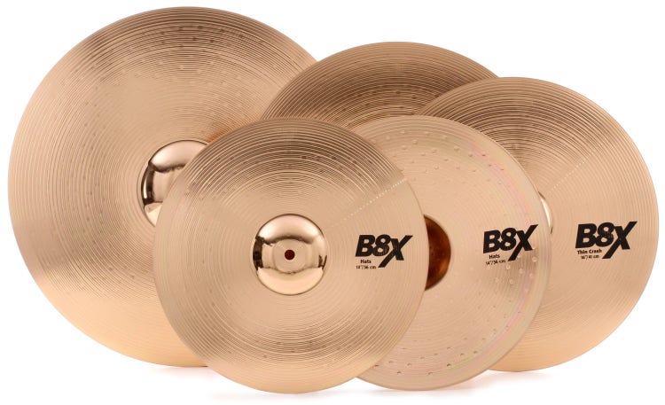 SABIAN B8X PERF SET PLUS W/FREE 18  CRAS