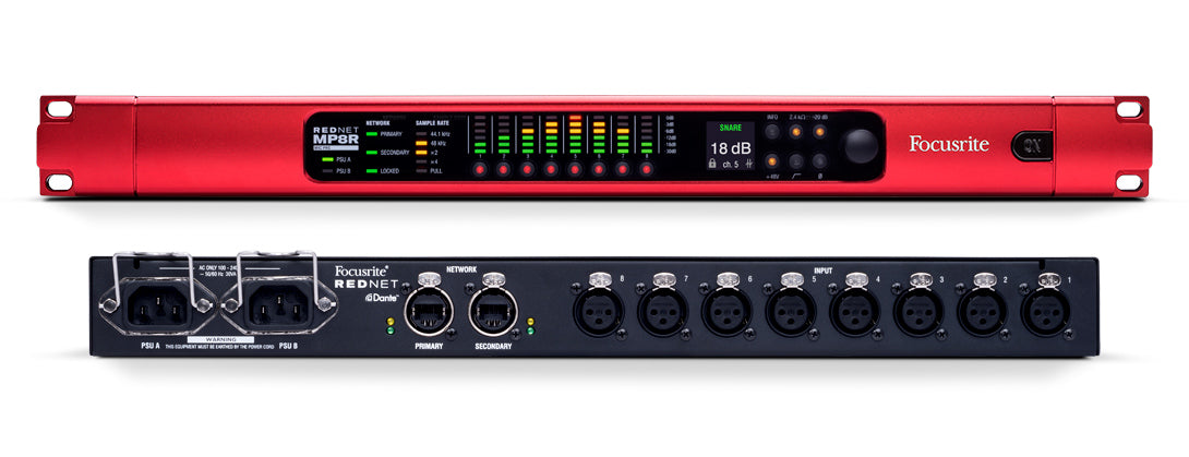 FOCUSRITE Pro Rednet 8 Channel Microphone Preamp and A/D Converter
