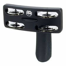 MEINL Percussion Heel Tambourine 2 Row Stanless Steel Jingles - Black