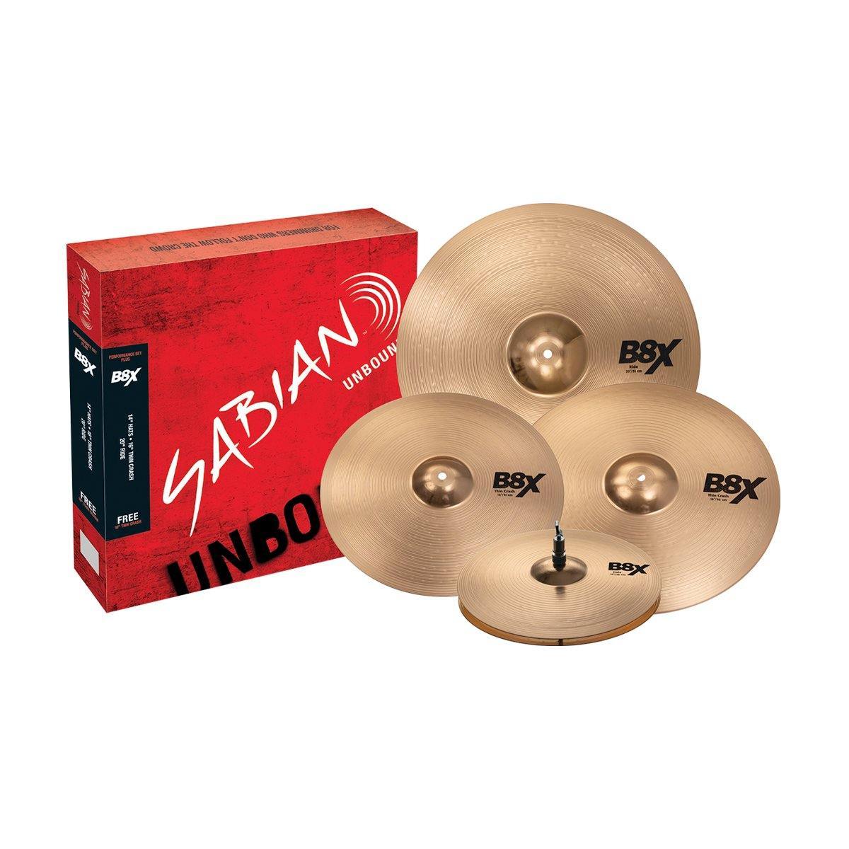 SABIAN B8X PERFORMANCE SET PLUS W/FREE 18 CRASH