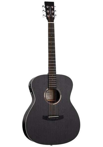 Tanglewood TWBBOE Blackbird Super Folk Smokestack Black Satin All Mahogany w/ Elec & Bag