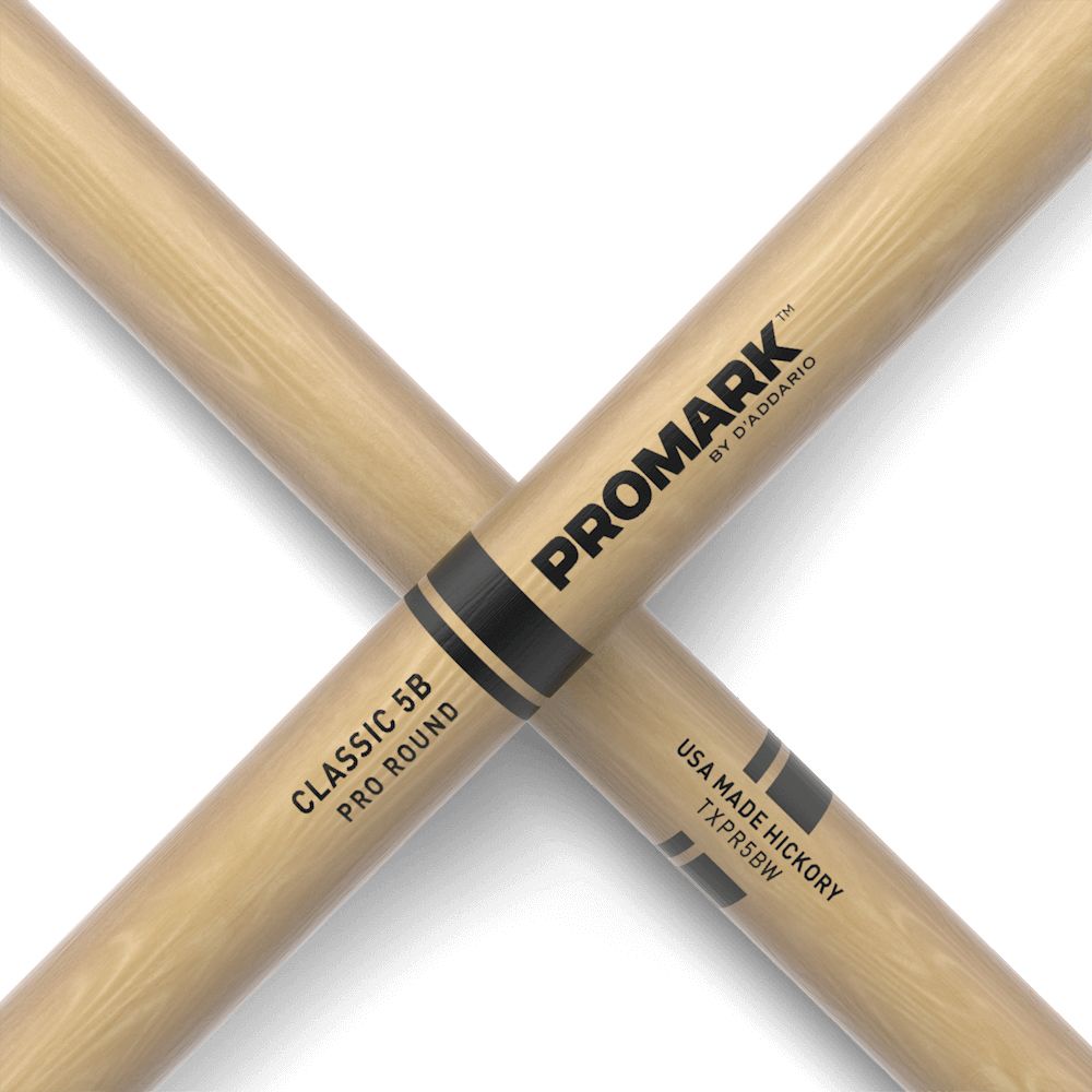 Promark TXPR5BW Classic Hickory 5B Pro-Round Small Round Tip